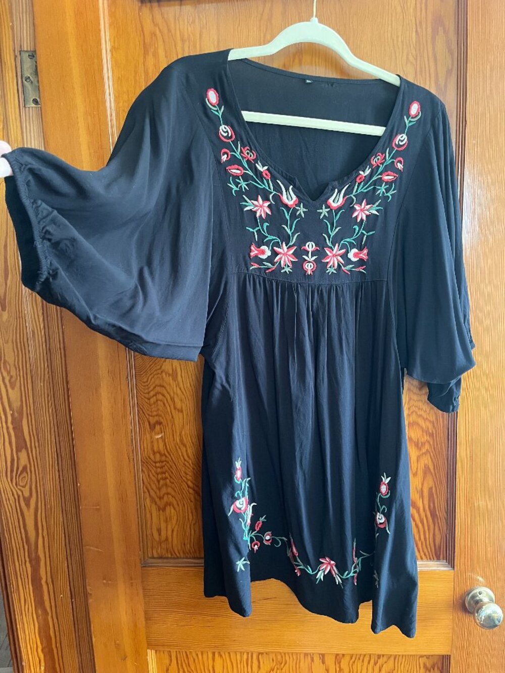 Black Embroidered Tunic XL